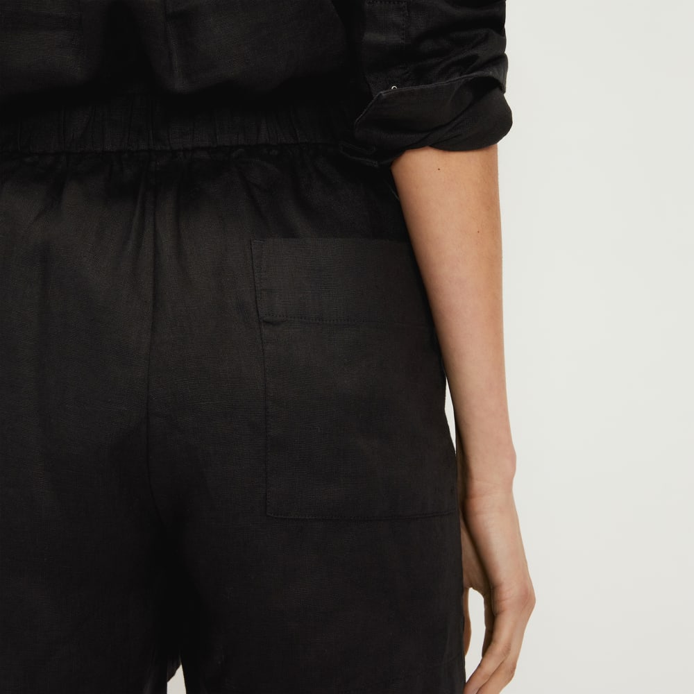 The Linen Boxer Short | Black