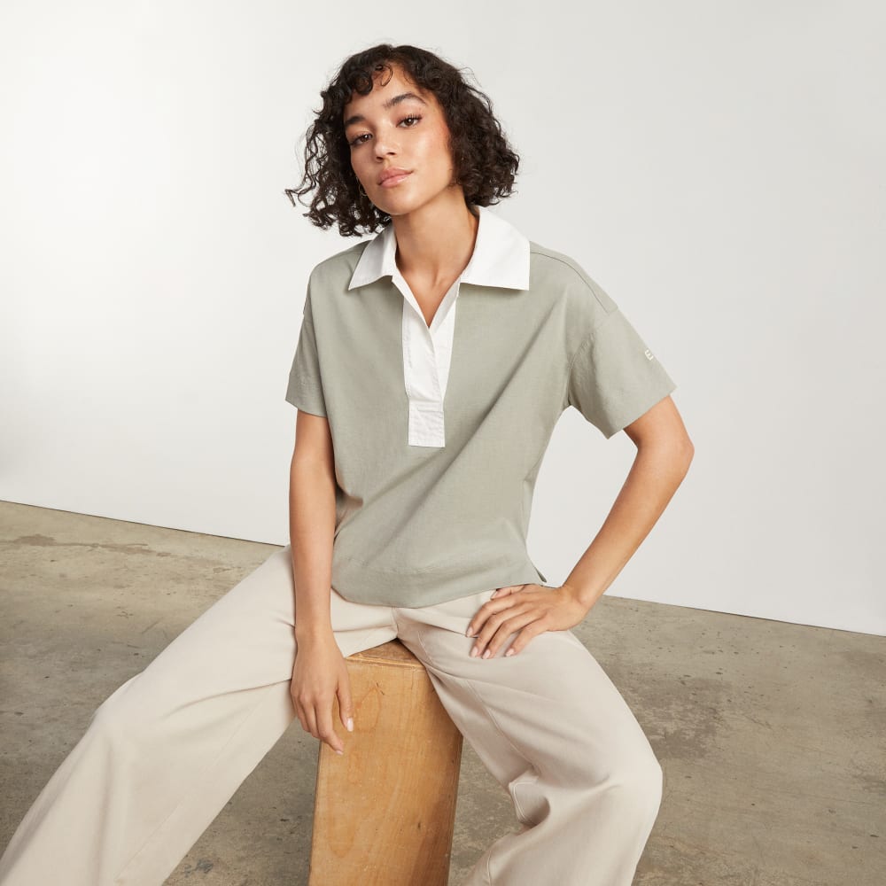 The Retro Jersey Polo | Smoke / Bone