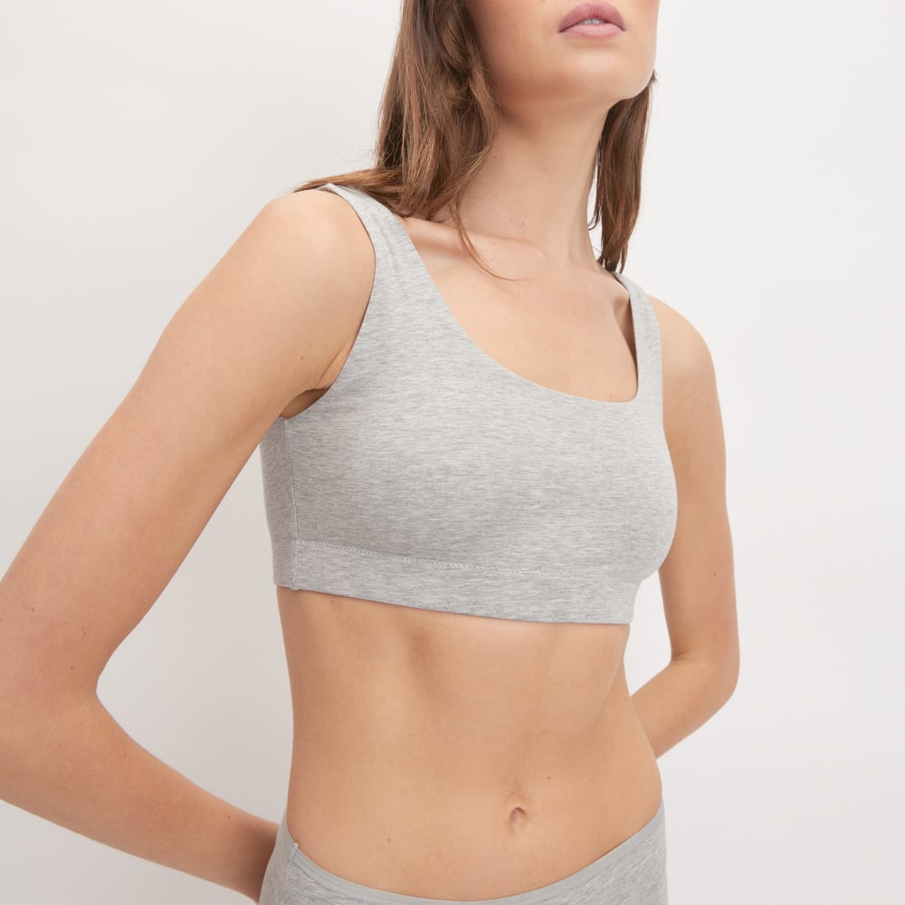 The Cotton Tank Bra |  Heathered Grey