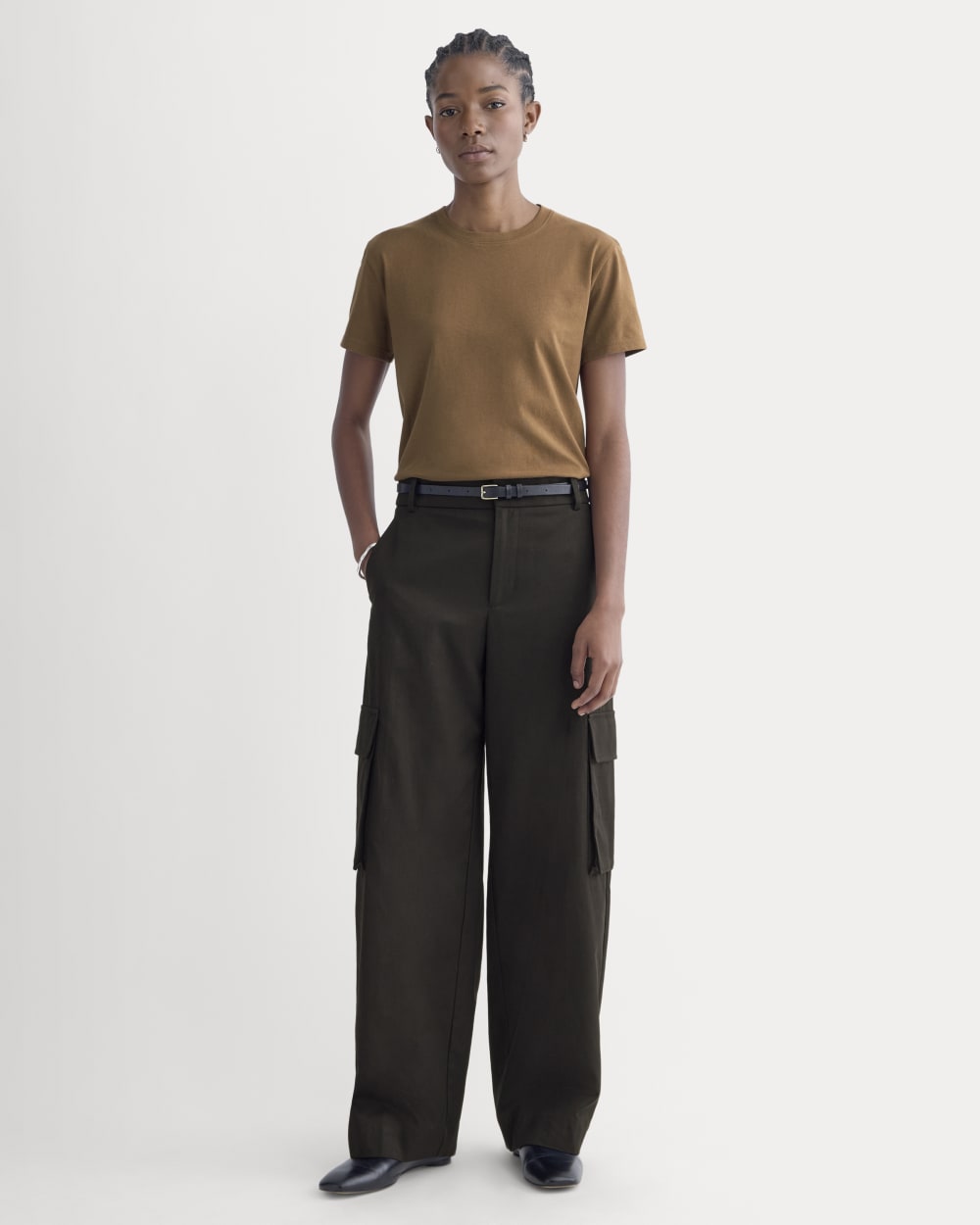 The Box-Cut Tee in Essential Cotton | Toffee | No Pocket