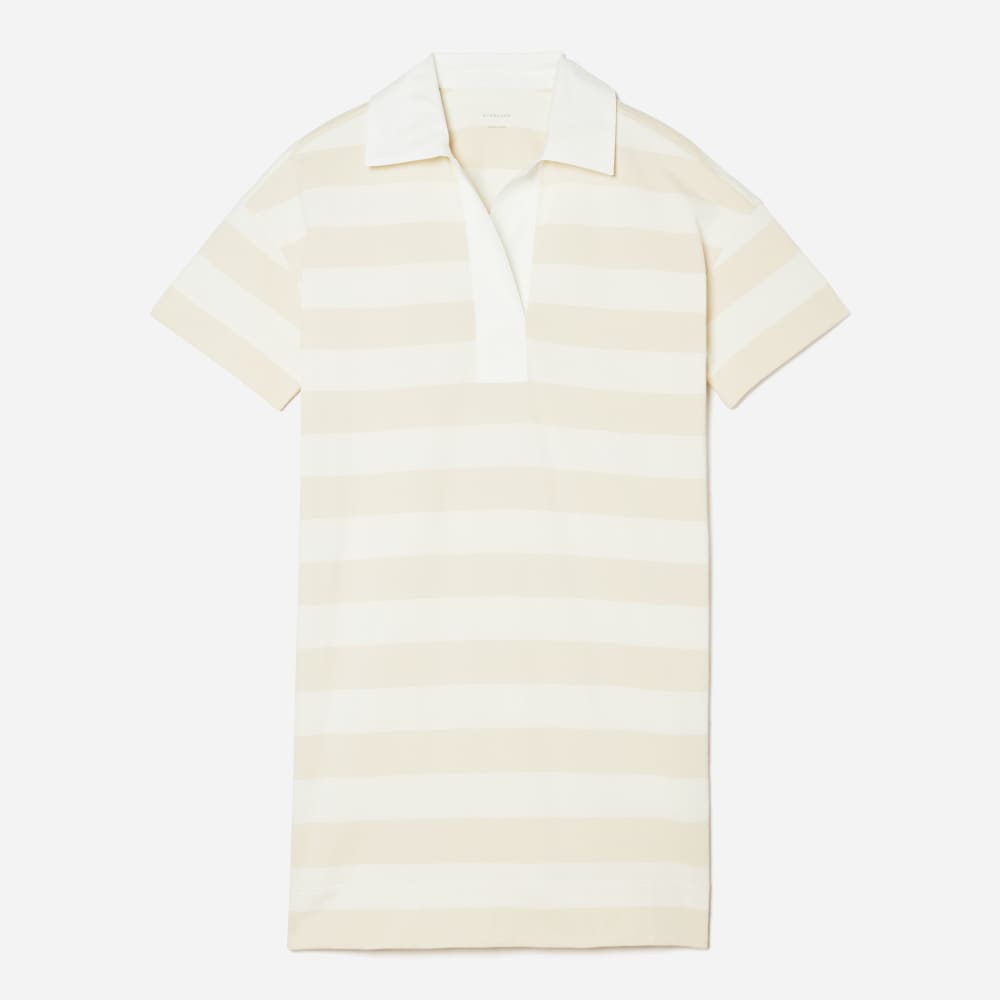 The Organic Cotton Polo Dress | Beech / Bone