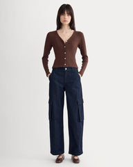 The Cozy Rib Cardigan | Dark Mahogany