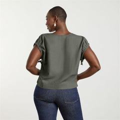 The Drawstring Tunic | Pewter Green