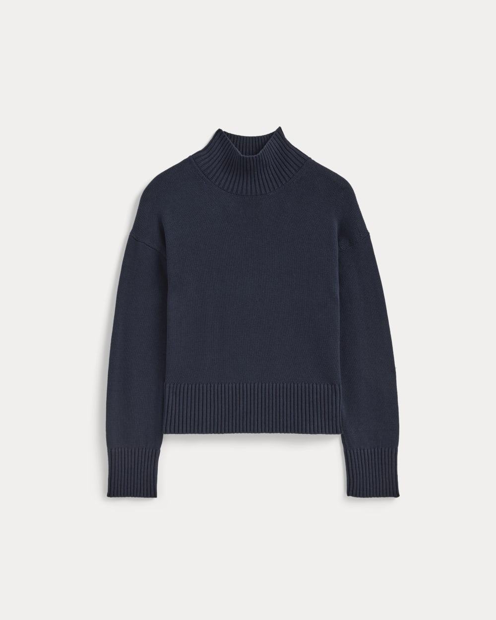 The Boxy Turtleneck in Everyday Cotton | Navy