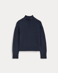 The Boxy Turtleneck in Everyday Cotton | Navy