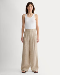 The Linen Way-High® Drape Pant  | Cornstalk Chambray