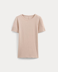 The Luxe Rib Crew | Soft Rose