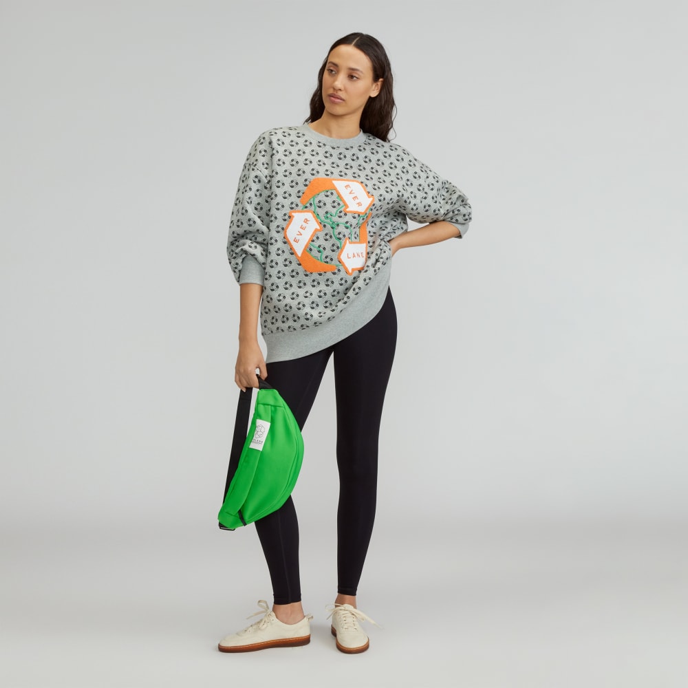 The ReTrack Oversized Crew | Earth Day Grey Multi