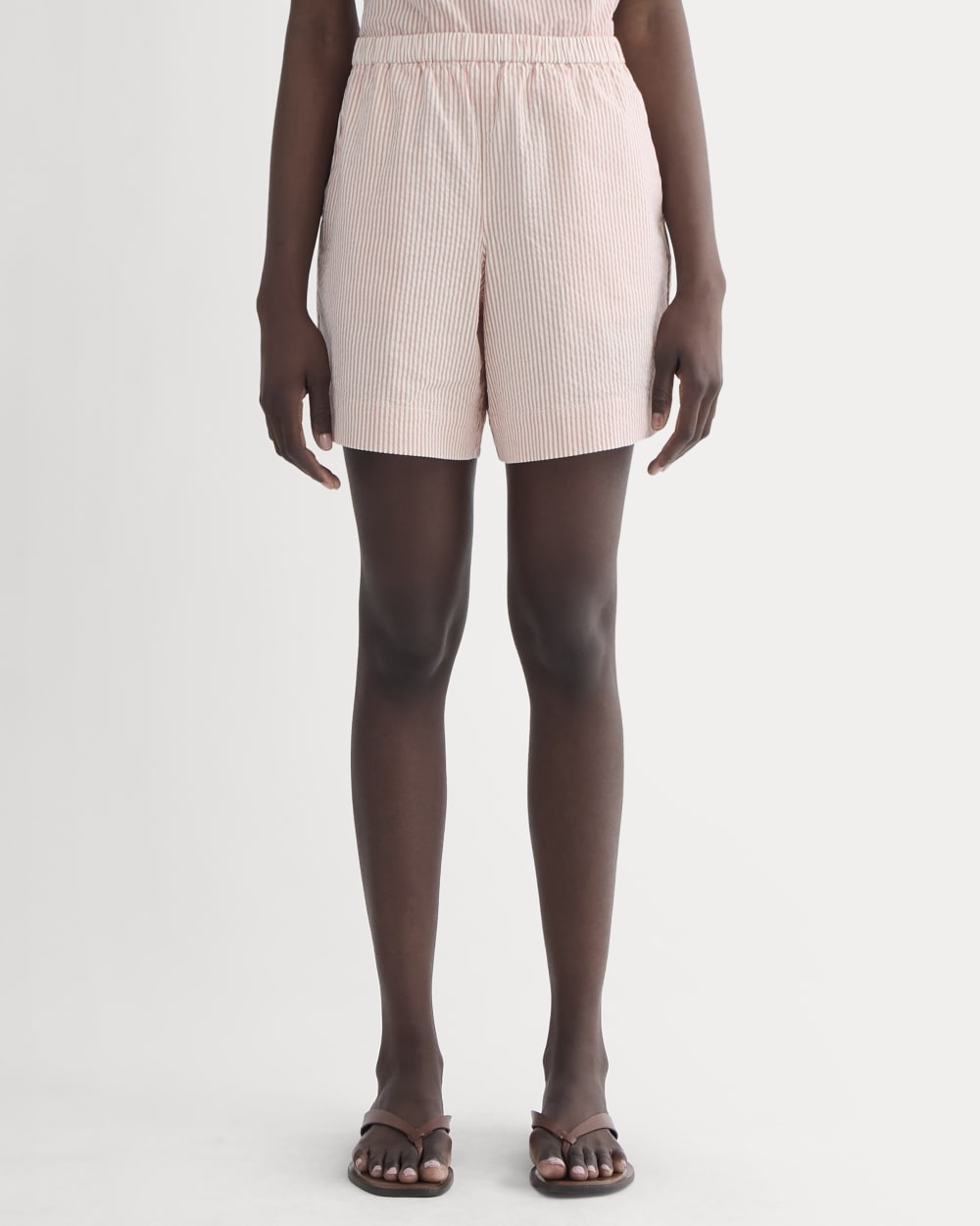 The Seersucker Pull-On Short | Soft Orange