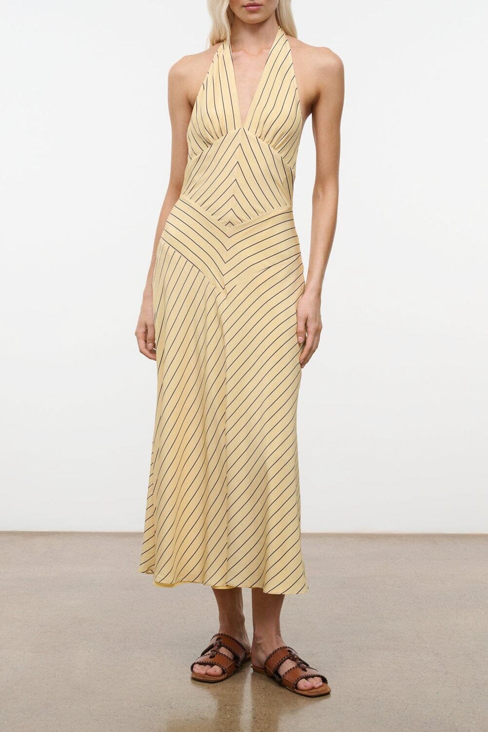 LOUISE SILK DRESS | MONDAY STRIPE