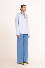 Custom STAUD x C.Bonz Classic Oversized Shirt | Oxford Blue