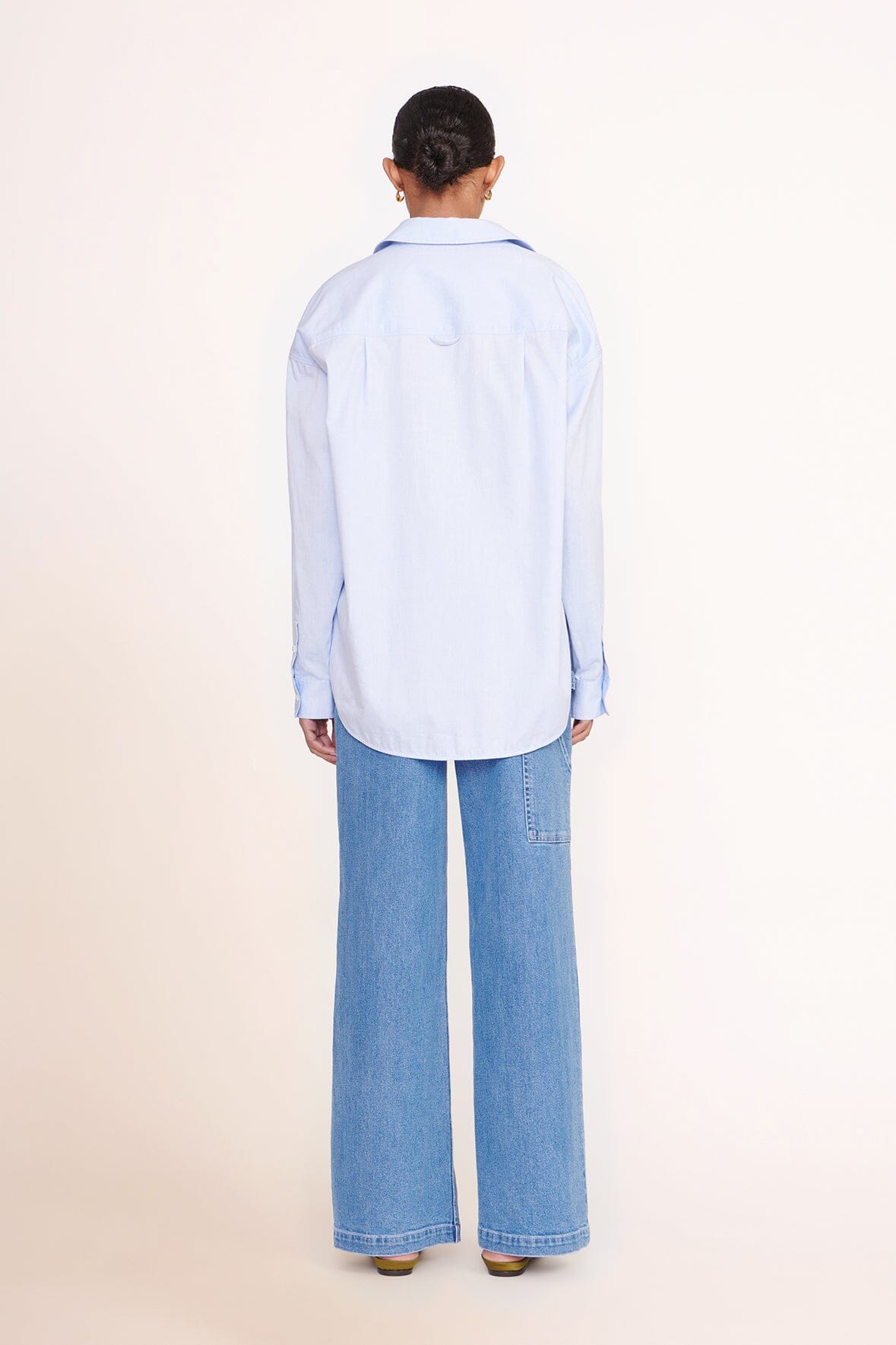 Custom STAUD x C.Bonz Classic Oversized Shirt | Oxford Blue