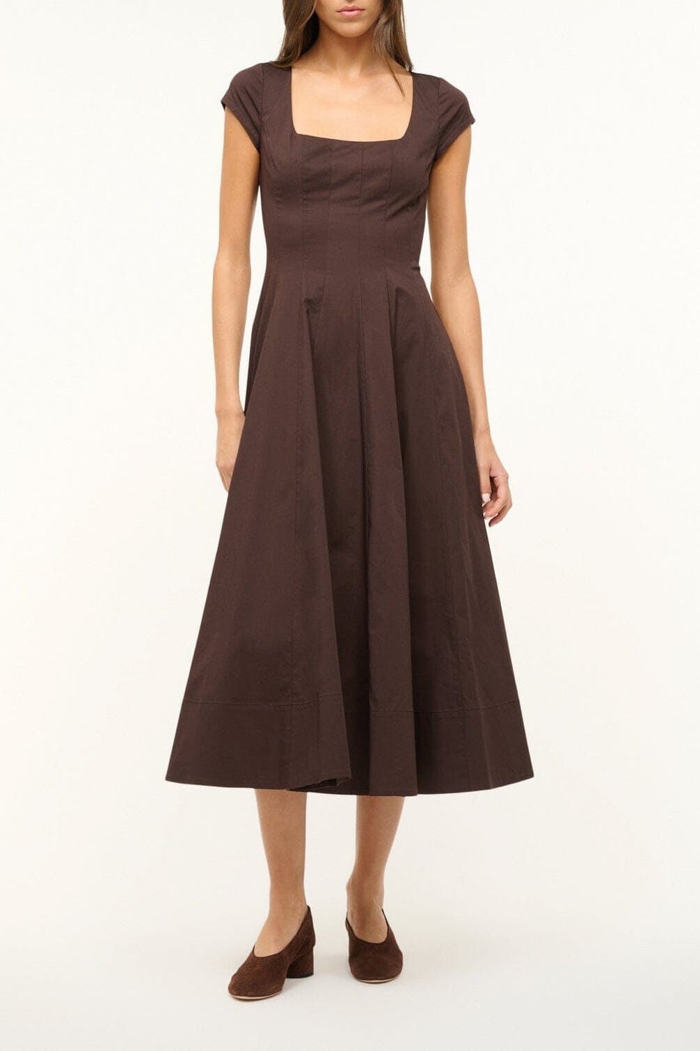 SHORT SLEEVE WELLS DRESS | EARTH